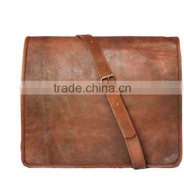 Vintage Leather Messenger Bags, laptop bags, fully grained leather bags made of pure leather 11 inches