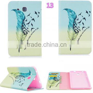 High Quality Painting PU Leather Case for Samsung Galaxy Tab A 7.0 T280 Wallet Card Slots Cover