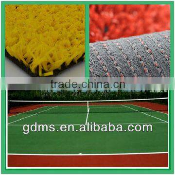 Low-cost synthetic badminton court flooring