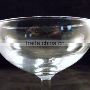 Vintage Champagne Coupe Glass Clear Wine Goblet photo-2