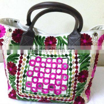 New Latest design Trendy Suzani embroidery beautiful tote bags