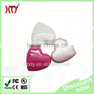 Factory price travel phone charger power bank charger heart shape 5000mAh lithium polymer battery