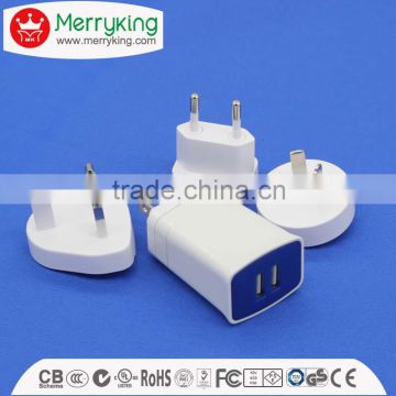 Two ports 5v 2.1amps usb wall charger with competitive price