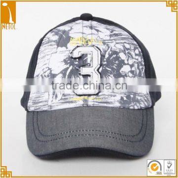 Good quality custom brand 6 panel unstructured children caps