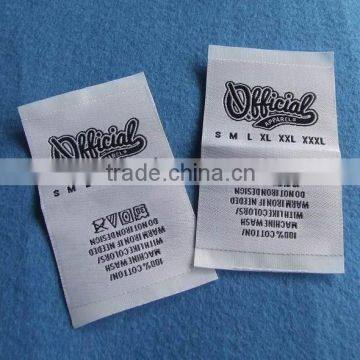 garment woven damask care label