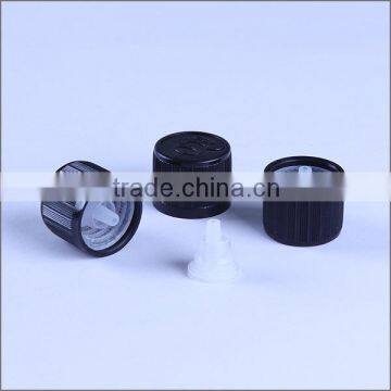 Standard Black & White Plastic Dropper Inserts with CR Cap