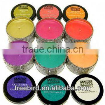 Decorative Colored Travel Tin Candle