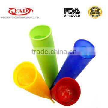 Summer Holiday Colorful 6pcs Food Grade Silicone Ice Cream Sticks Mold