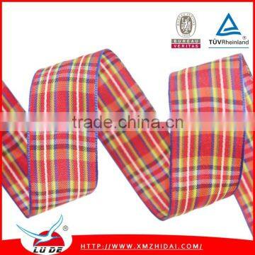 Wholesale Colorful Plaid ribbon for holiday packaging