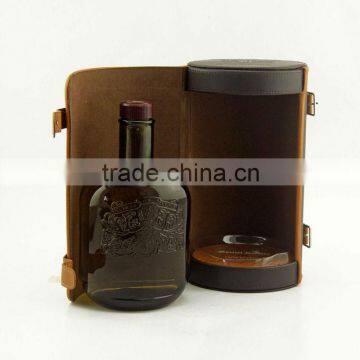 Custom PU Leather Christmas Gift Boxes for Wine Bottles