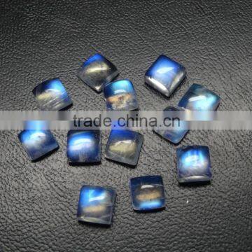 Natural Rainbow Moonstone Square Cabochon