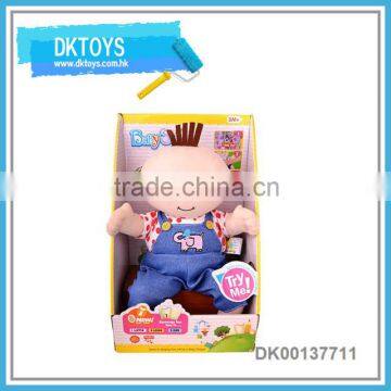 Hot Sale Cute 40CM Fat Boy Music Fun Cotton Doll Popular Kids Music Body Baby Toys