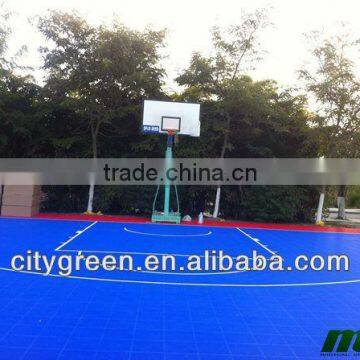 Interlocking Modular Basketball Court Floor, Outdoor Playground PP Mat Flooring