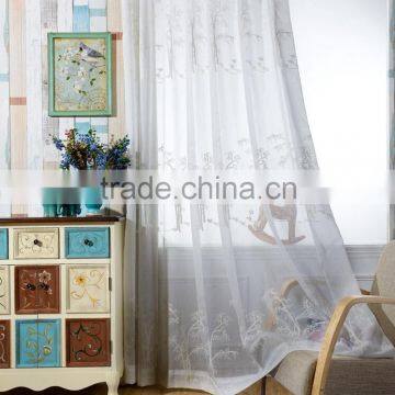 Chinese Style 100% Polyester Embroidered With Bamboo Sheer Fabric photo-4