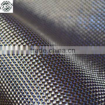 3K plain carbon fiber woven fabric mixed blue metallic yarn carbon fiber cloth roll sale