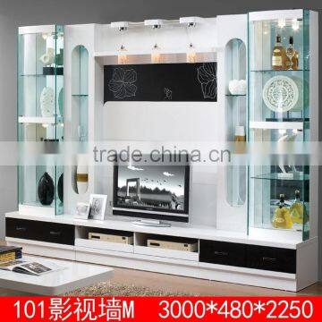 Modern wooden 55 inch tv wall unit design furniture 101#