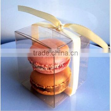 customized cube clear plastic Macaron Gift Boxes