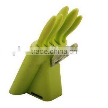 5pcs kitchen knives with knife block