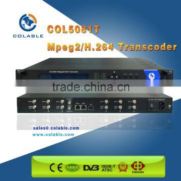 Professional ip mpeg2 to h.264 transcoder for ott /iptv system COL5081T