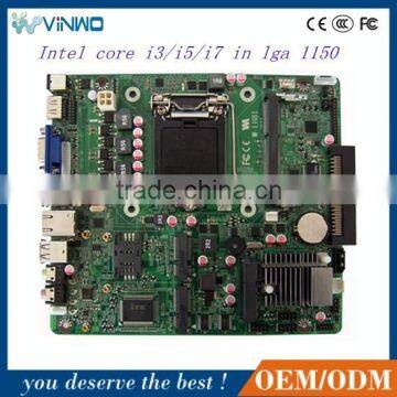 China Supplier Mini-ITX Intel core i3/i5/i7 in lga 1150 cpu custom industrial motherboard