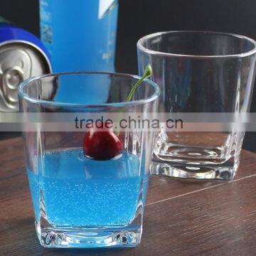 Clear Concave Base Tumblers Bar Round Beer Mugs Plastic Stackable Table Glass Beverage Cups Club Drinking Cups