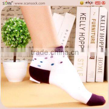 oem scan New design cotton boat white socks and drop colorful cute tight ankle socks supplier