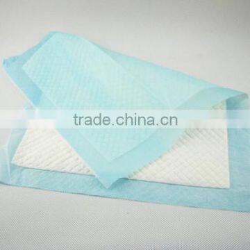 Non woven absorbent pad on bed ,disposable medical underpad