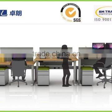 Two motors height adjustable desk with two legs