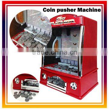 Coin pusher fun and challenging with sound and lights