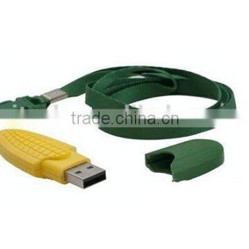 2GB Soft PVC corn shaped usb flash drive gift 100% real capacity usb flash disk memory USB 2.0 with key chain