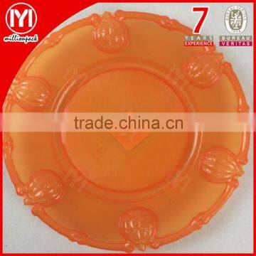 Halloween appliance Pumpkin shape round Plastic plate/tray