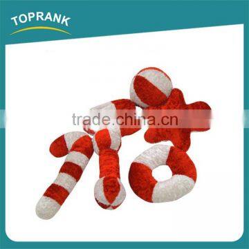 New design red funny plush dog toy gift set Christmas pet toy
