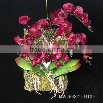 Wholesale artificial orchid flower,artificial flower orchid vanda for home decoration,hot sale mutiple color silk flower