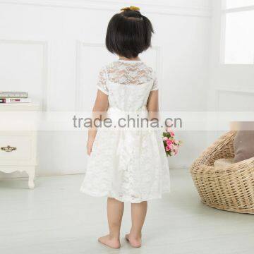 New Girls Wedding Dress Applique Designer One Piece Lace Stitching Party Dress Baby Frock Design Pictures