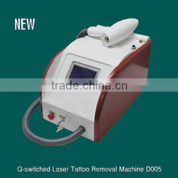 2014 New year professional Q switched nd yag laser Tattoo removal laser beauty machine for birthmark/freckles removal-D005