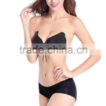 2016 Wholesale Black Nude Bras Ladies Backless and Strapless Bra Self-adhesive Silicone Sexy Fashion Bra photo-4