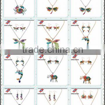 No.1 yiwu exporting commission agent wanted costume long chain sweater accessories necklace set jewelery set