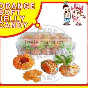 orange shape soft halal gummy candy