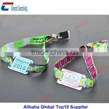 Motivational Custom Made Wristband Woven Band with RFID Small Tag