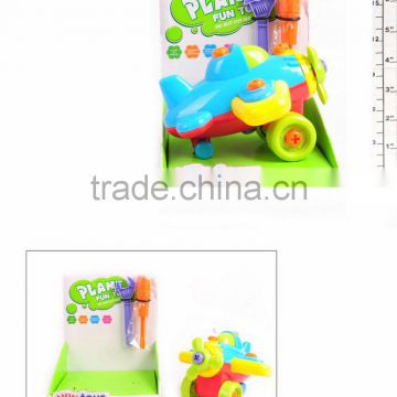 Baby fun plastic toys Educational plane with tools