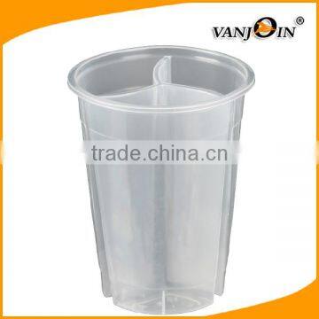 1000ml PP split boba cups with lids