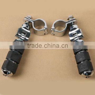 New Chrome Front Footrest Foot Pegs 30mm photo-5