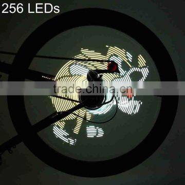 Bicycle Light 256 LEDs DIY Bicycle Waterproof Colorful Changing Video Pictures Bike Wheel Spoke Light