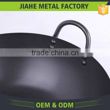 FDA LFGB Certificate Single Handles Carbon Steel Chinese Wok