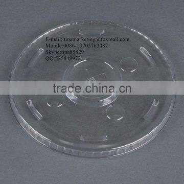Custom Disposable Clear Plastic Cold Drink Cup Lid With Straw Slot for 16,20 and 24oz Cup photo-4