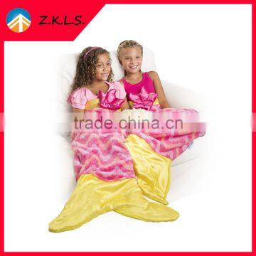 Home Pink Comfortable Kids Sleeping Bag Mermaid Tail Blanket photo-3