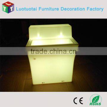 PE plastic led bar furniture /bar counter with ice bin