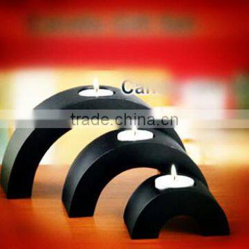 2015 new design home decor creative wood craved candle holders