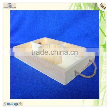 Fascinating Modern Design Drink Wine Use Pine Wooden Tray photo-2