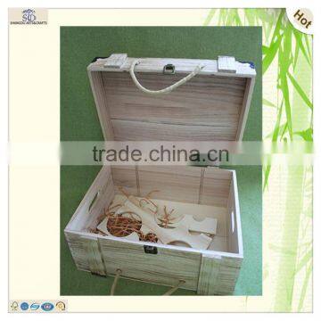 Cheap Gift Hot Stamped Logo Antique Wooden Wine Boxes photo-3